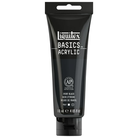 Liquitex BASICS Acrylic Paint, 4 Ounces, Ivory Black