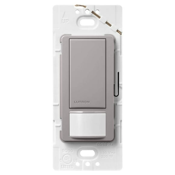 Interruptor de luz con sensor de movimiento Lutron Maestro MS-OPS2-GR gris 120 V