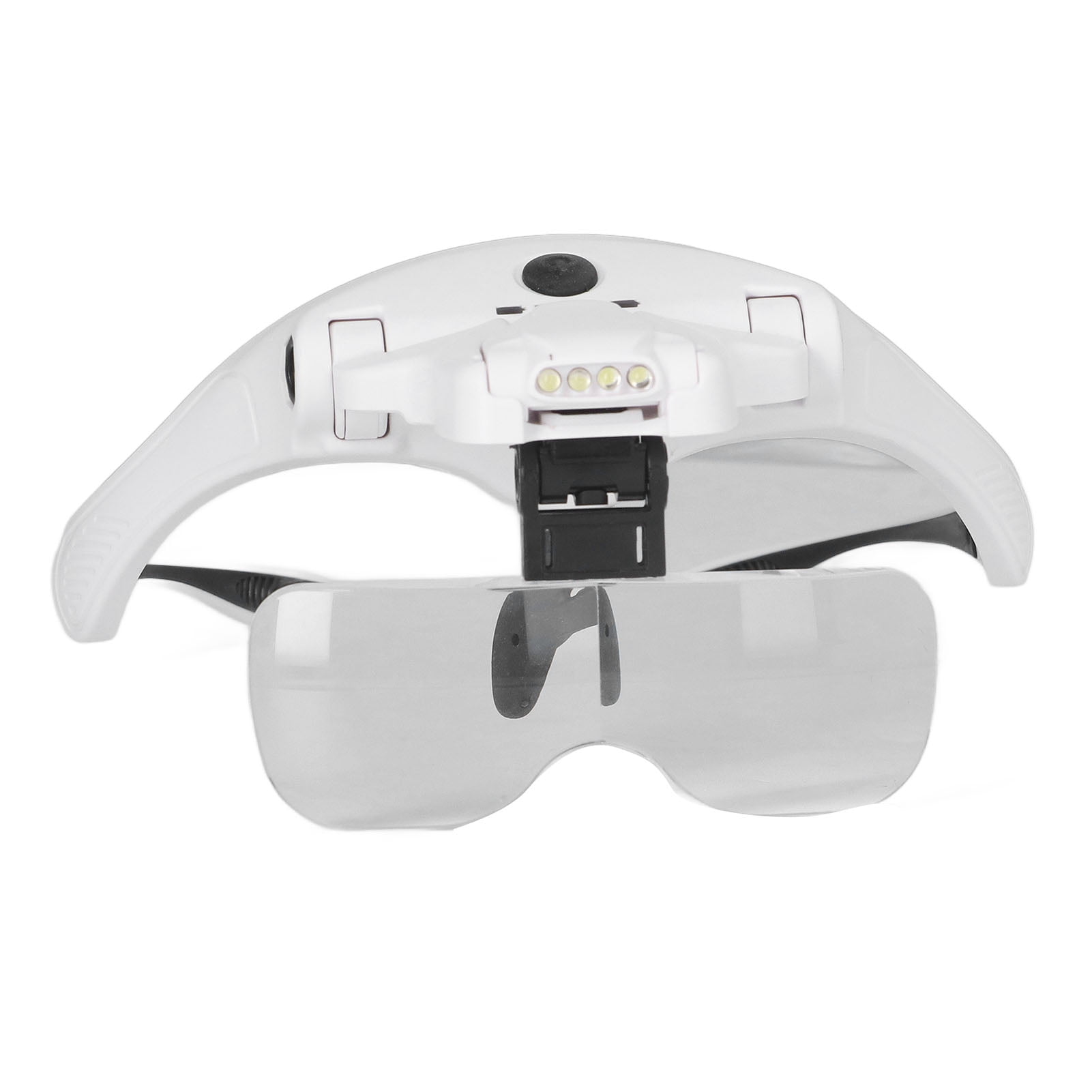 Nieyigj Headband Magnifier USB Charge Acrylic Optical Lenses Ergonomic LED Illuminated Hands Free Magnifying Glass for Reading Crafts Jewelers Repair Work 5 Lenses Kit Included 8.66 inches 22 cm