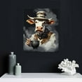 thumbnail image 4 of Nawypu Funny Cow Canvas Wall Art – Cooking Tempting food Cow Picture in the Kitchen - Animal Print Painting Framed Artwork 8x10 inch Unframed Set of for Home Decor…16 x20in, 4 of 4