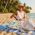 thumbnail image 6 of ZUXONGSY Hummingbird Butterfly Flower Print PVC Tote Bag for Women, Clear Large Shoulder Handbag with Zipper, Lightweight Shopper Tote for Work Travel, Daily Commute Beach Essential, 6 of 7