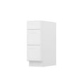 thumbnail image 3 of Furinno Shaker Drawer Base Kitchen Cabinet with 3-Drawers, Ready to Assemble, 24 D x 12 W x 34.5 H, White, 3 of 8