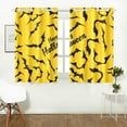 thumbnail image 2 of MKHERT Black Bat Window Curtains Kitchen Curtain Room Bedroom Drapes Curtains 26x39 inch, 2 Piece, 2 of 3