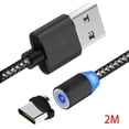 thumbnail image 2 of Tipo-C TPE Cable de cargador magnético de 360 ​​grados 2.1A Corriente LED Cable USB de carga a prueba de polvo Sweethay DZ3764-06, 2 of 2