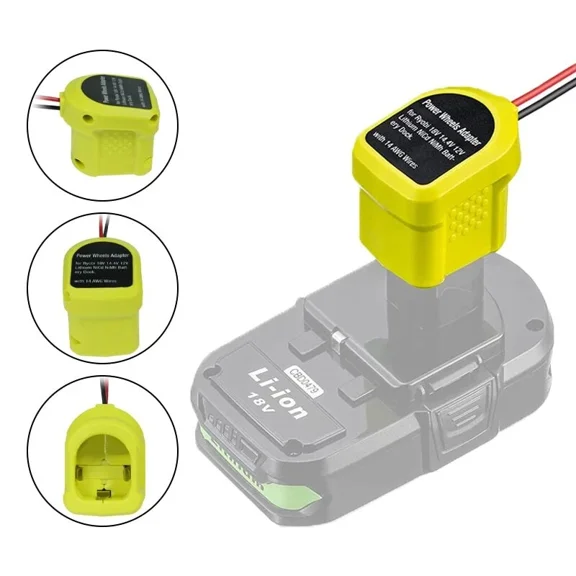 for Power Wheel Adapter for Ryobi 18V Li-Ion Ni-MH Battery Dock with 14 AWG Wire