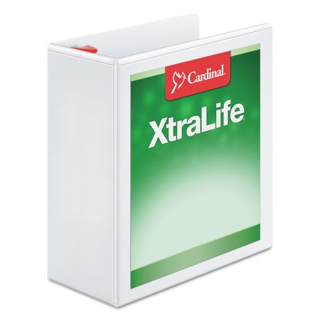 UPC: 0083086263408 | Cardinal XtraLife ClearVue Non-Stick Locking Slant-D Binder  4  Cap  11 x 8 1/2  White