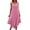 Pink, variant on Horkkom Maxi Dresses for Women Crew Neck Sleeveless Summer Dresses Casual Loose Solid Color Long Dresses L