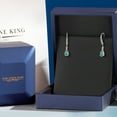 thumbnail image 5 of Gem Stone King 925 Silver and 10K Yellow Gold Mercury Mist Mystic Topaz and White Lab Grown Diamond Dangle Earrings for Women | 2.02 Cttw | Gemstone November Birthstone | Pear Shape 8X5MM, 5 of 6