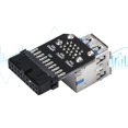 thumbnail image 2 of Adaptador de placa base USB 3.0 de 20 pines hembra a USB 3.0 doble tipo A hembra (B) Ndcxsfigh  Para estrenar, 2 of 2