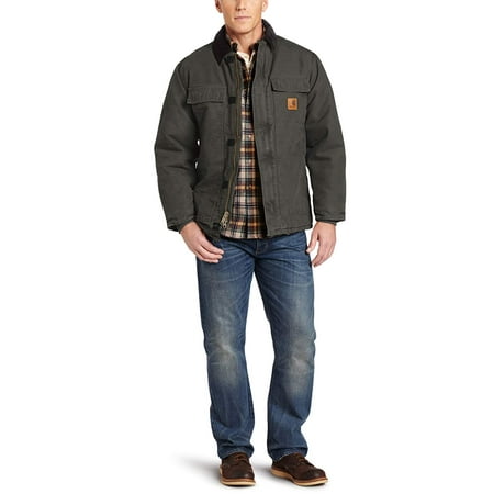 Carhartt Hooded Jacket - Carhartt Men's Arctic Quilt Lined Sandstone Traditional Coat