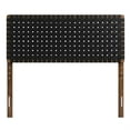 thumbnail image 4 of Sparta Weave Vegan Leather Full Headboard in Walnut Black, 4 of 8