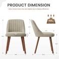 thumbnail image 6 of AFO Dining Chair Set of 6 with Solid Wood Legs, Modern Tufted Back Dining Room Chairs for Kitchen and Cafe, Camel, 6 of 8