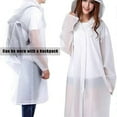 thumbnail image 4 of Rain Coat Poncho for Adult,2 Pack Women Men Reusable Raincoats Emergency with Hood and Drawstring, 4 of 7