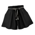 thumbnail image 4 of Pantalones cortos de verano para mujer, pantalones cortos de ocio para mujer, ropa elástica cómoda de cintura alta para la playa al aire libre Yoga en , negro XL XL negro Fernando Pantalones cortos de mujer, 4 of 8