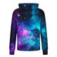 thumbnail image 3 of Ceisia Nebula Galaxy Print Hooded Top Men's Slim Fit Long Sleeve UV Protective Face Mask Shirt Multicolor L Gifts, 3 of 5