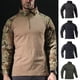 thumbnail image 3 of Camisas de Otoño Para Hombres Camiseta de Manga Larga Con Cuello En V Camuflaje Traje de Entrenamiento Camiseta Superior Odeerbi ODB-4, 3 of 3
