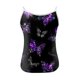 thumbnail image 4 of Gibobby Conjunto de lencería Sujetador + tangas Conjunto de dos piezas con tirantes y top de encaje sin mangas con estampado sexy para mujer(Morado, G), 4 of 5