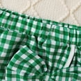 thumbnail image 5 of Hiijoy Infant Girls Summer Outfits Flutter Sleeve T Shirt Bow Plaid Skort Set, Sizes 6M-4T, 5 of 8