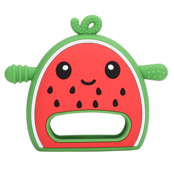 Guante de mordedor de sandía guante de mordedor masticable de desarrollo sensorial dibujos animados para aliviar las molestias calmante suave para goma de mascar para niños ANGGREK Otros