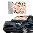 thumbnail image 2 of Yiaed Peach With Leaves1 Print Car Windshield Sunshade Front Auto Car Front Window Sun Shade Foldable Sun Visor Shield Cover Auto Accessories for Sedan SUV Truck-Medium, 2 of 5