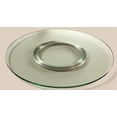 thumbnail image 3 of Milan 24" Round Contemporary Aluminum/Glass Lazy Susan in Clear, 3 of 4