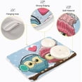 thumbnail image 4 of SKYSONIC Owl Cute Eyes Girl Happy Valentine's Day Microfiber Dish Drying Mat Absorbent Dish Draining Mat Large Size 18 x 24 Dishes Drainer Mat for Countertop Dish Drying Pads, 4 of 7
