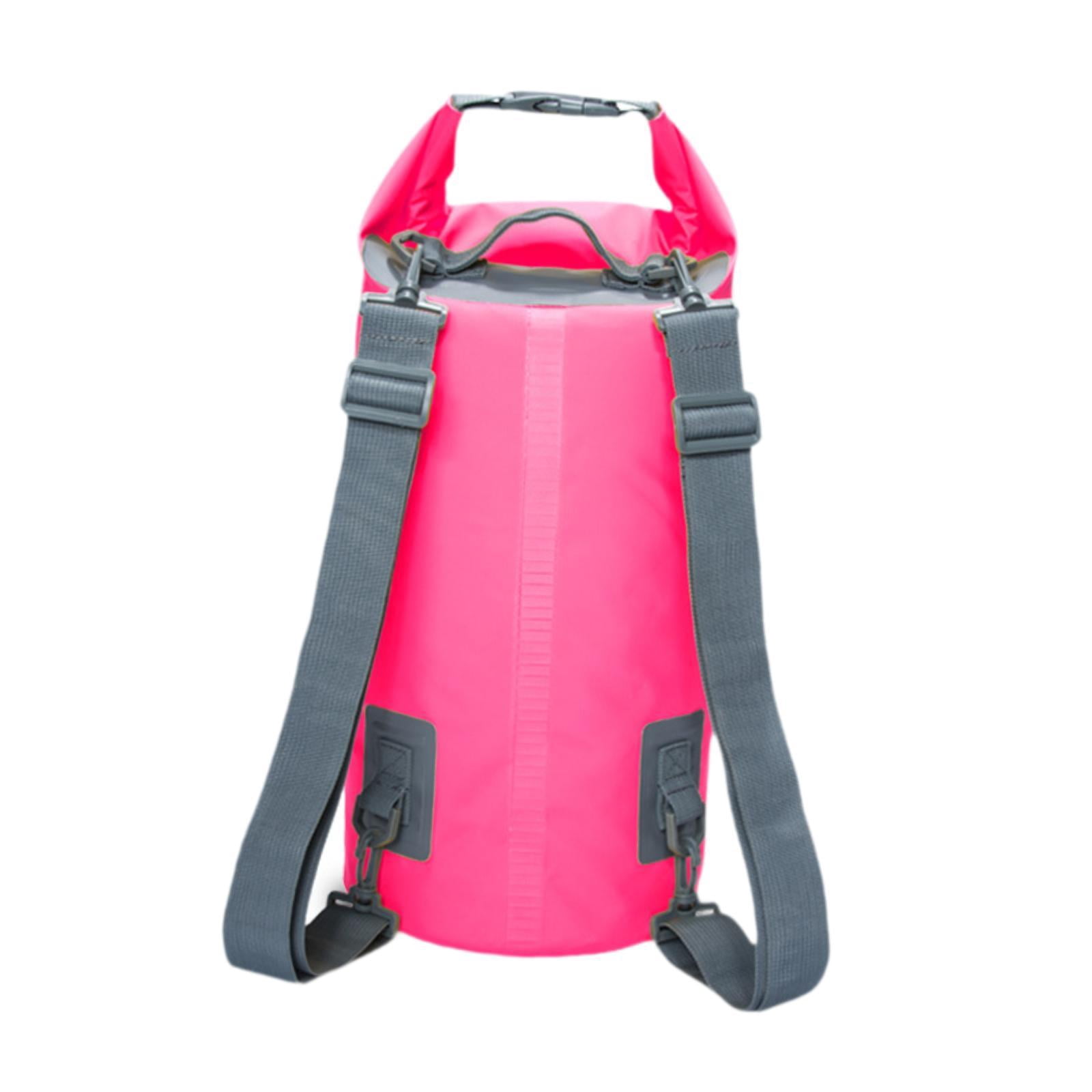 DimyFew Waterproof Dry Bag Backpack Waterproof Sack for Women Men Portable Roll Top Sack Pink
