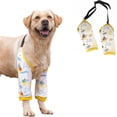 thumbnail image 1 of Dog Elbow Protector, Dog Front Leg Recovery Sleeve with Mesh Pad, Dog Elbow Pads for Medium Large Dogs Yellow Ice Cream 2XL, 1 of 6