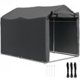 thumbnail image 1 of Outsunny Outdoor Shelter, Motorcycle Tent w/Roll-up Zipper Door, Dark Grey, 1 of 9