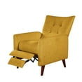 thumbnail image 3 of Recliner Chair,Modern Accent Chair Reading Armchair with Adjustable Backrest Footrest,Upholstered Tufted Wingback Chair with Solid Wood Legs,Comfy Single Sofa Club Chair for LivingRoom Office,Mustard, 3 of 7