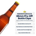 thumbnail image 5 of Yellow Bottle Caps - Oxygen Absorbing - Standard Size - 26 mm - Pry-Off Crown Beer Cap, 5 of 8