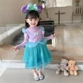 thumbnail image 2 of Little Girl Winter Long Sweater Dress Mermaid Costume Flower Party Tutu Dresses for 2-8T, 2 of 6