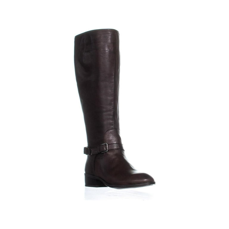 Womens Lauren Ralph Lauren Marion Wide Calf Riding Boots Dark Brown
