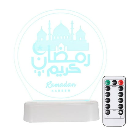 

3D Night Light Ramadan Lamp Led Warm White Ornament Light For Muslim Ramadan