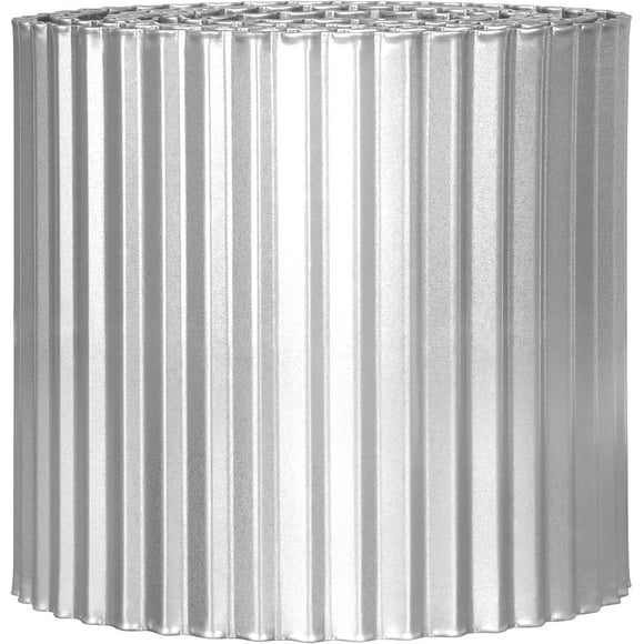 FT Corrugated Galvanized Steel Garden Edging - ; Tall. Bendable Sturdy Landscape Lawn Fence - Metal Long Strips of Garden Border for Raised Flower Bed Tree Surrounds Yard Pathway