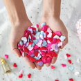 thumbnail image 2 of Mini esponja romántica de satén para decoración de San Valentín, pétalos de corazón de boda, confeti, mesa, cama, pétalos de corazón, 100 piezas, 2 of 4