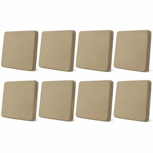 8 Pcs Patio Outdoor Cushion Covers Solid Khaki Yellow