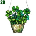 thumbnail image 4 of Acrylic Simulation Lucky Clover 2D Disc Door Hanging for Home Decoration, with Spring - Like Design and Multi - Functional Use, 4 of 9