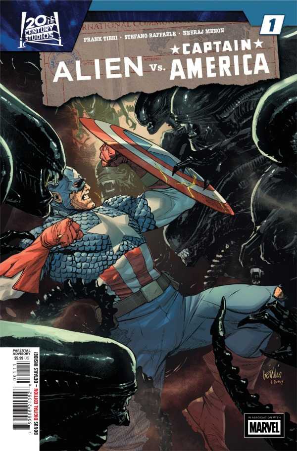 Cover of Alien vs. Captain America #1