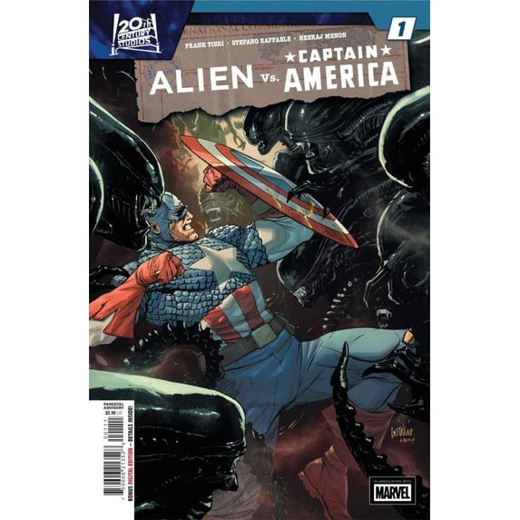 Alien vs. Captain America #1 VF ; Marvel Comic Book
