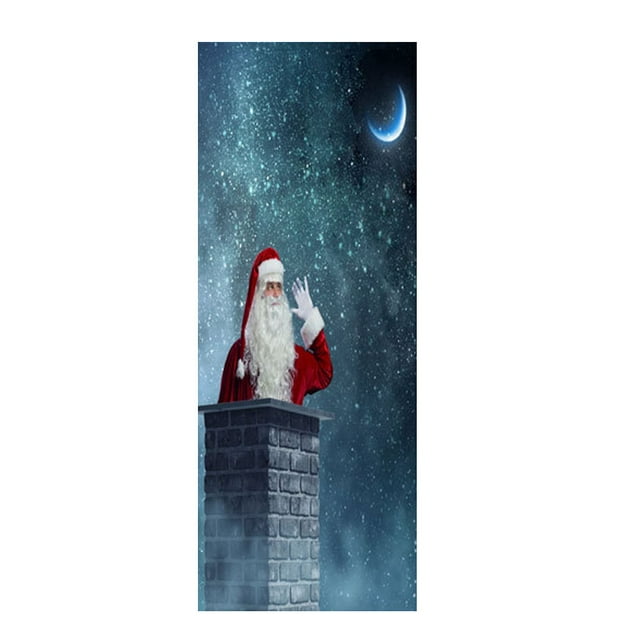 Yhmxh Christmas Decorations,Christmas Ornaments Christmas Decoration Door Stickers Simulation Removable Wall Stickers Door Sticker