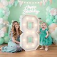 thumbnail image 1 of Marquee Light Up Numbers Teebloom de 3 pies con bolsa de agua pesada, 1 of 6