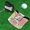 thumbnail image 5 of Haosy Pastel Pink Yellow Cream Peonie Golf Mallet Putter Cover Strong Magnetic Leather Golf Club Headcover Closure, 5 of 7