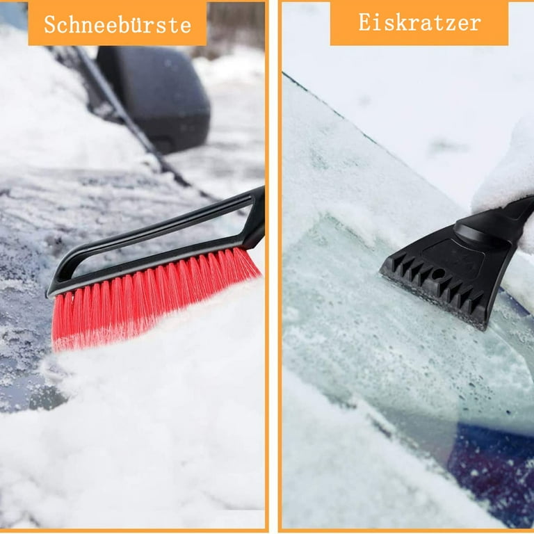 2 In 1 Ice Scraper And Snow Brush - Scratch Free Soft Bristles