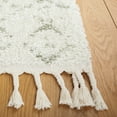 thumbnail image 3 of SAFAVIEH Berber Fringe Vinal Aztec Shag Area Rug, Ivory/Sage, 4' x 6', 3 of 11