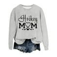 thumbnail image 4 of Arlun Hockey Mom Sweatshirts for Women Fashion Crewneck Loose Fit Long Sleeve Pullover Tops Ladies Casual Letter Printed Comfortable Fall Winter Sweatshirts Grey S, 4 of 4