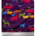 thumbnail image 1 of Soimoi Poly Georgette Fabric Birds & Animals Hand Drawn Print Fabric by Yard 52 Inch Wide, 1 of 3