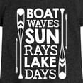 thumbnail image 3 of Instant Message - Lake Days Quote - Toddler & Youth Girls Short Sleeve Graphic T-Shirt, 3 of 6