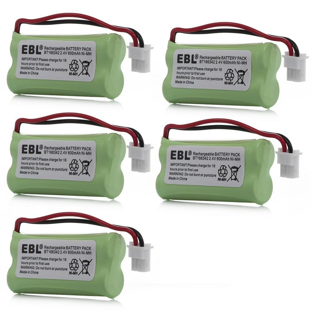 EBL 5Pack 2.4v 600mAh Replacement Battery For VTech BT166342 BT266342