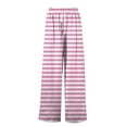 thumbnail image 4 of Bovemsi Wide Leg Pants Woman Women's 2025 Vacation Elastic Rope Horizontal Striped Casual Travel Pants, 4 of 6